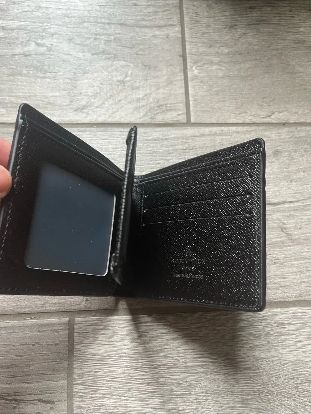Louis Vuitton Black Embossed Monogram Card & Key Holder